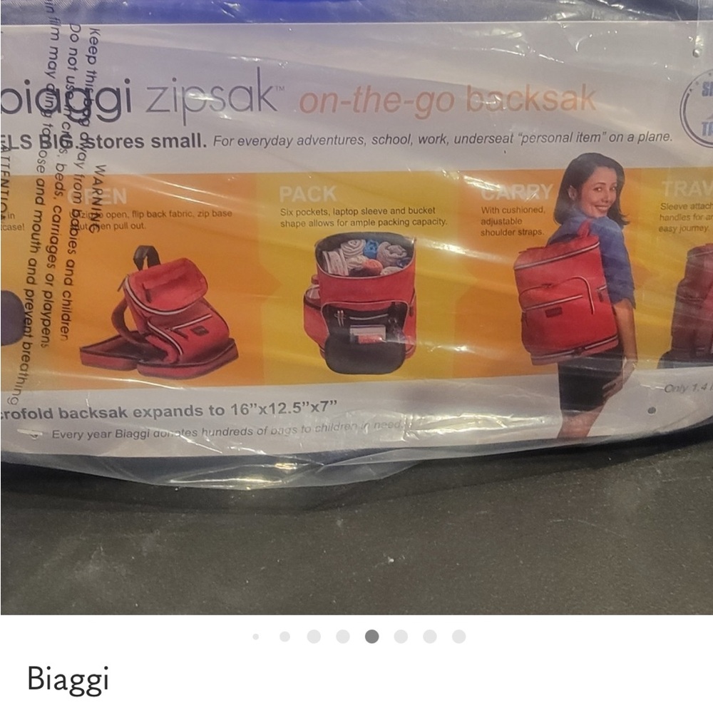 Biaggi Zipsac On the Go Backpack - Picture 8 of 8